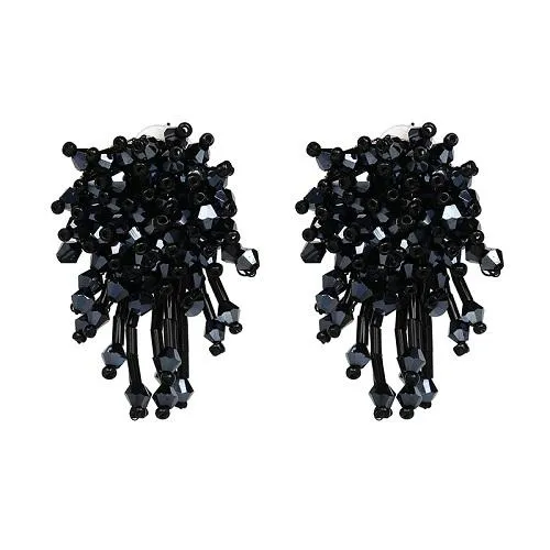 10 Colors Crystal Beads Tassel Dangle Drop Earrings for Fashion Women