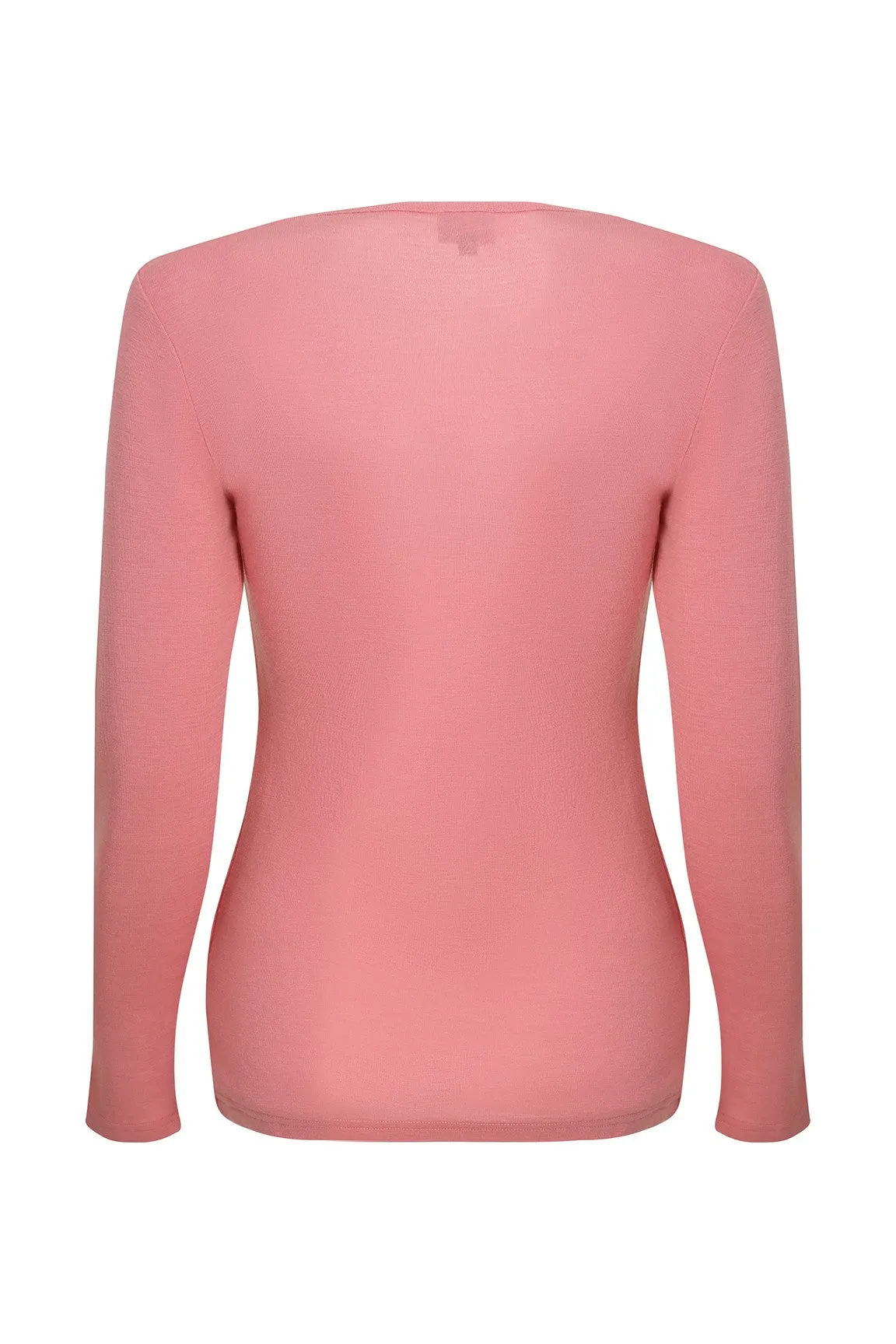 100% Merino round neck Top | PETAL | 6516ZR