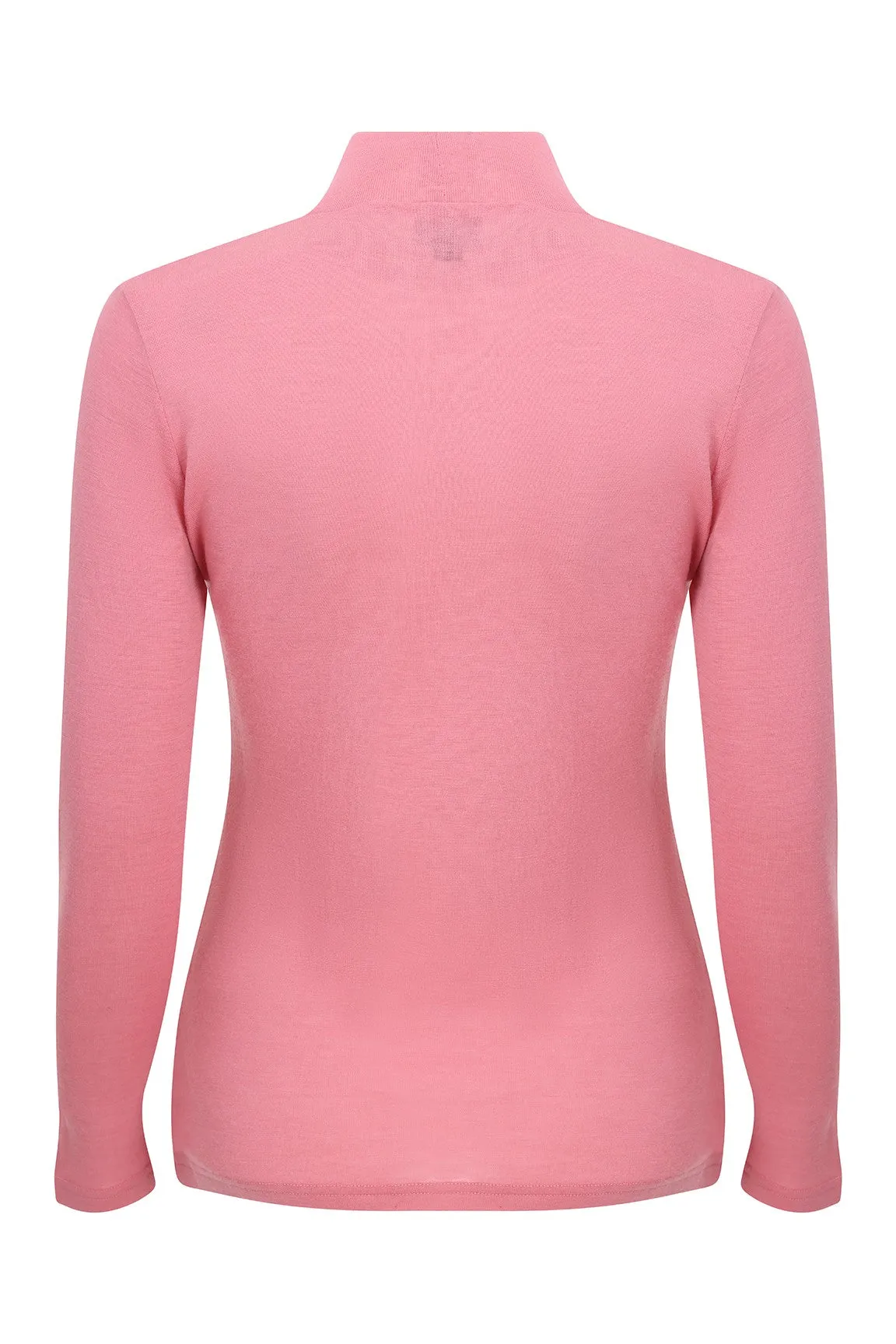 100% Merino Turtle neck Top | PETAL | 6512ZR