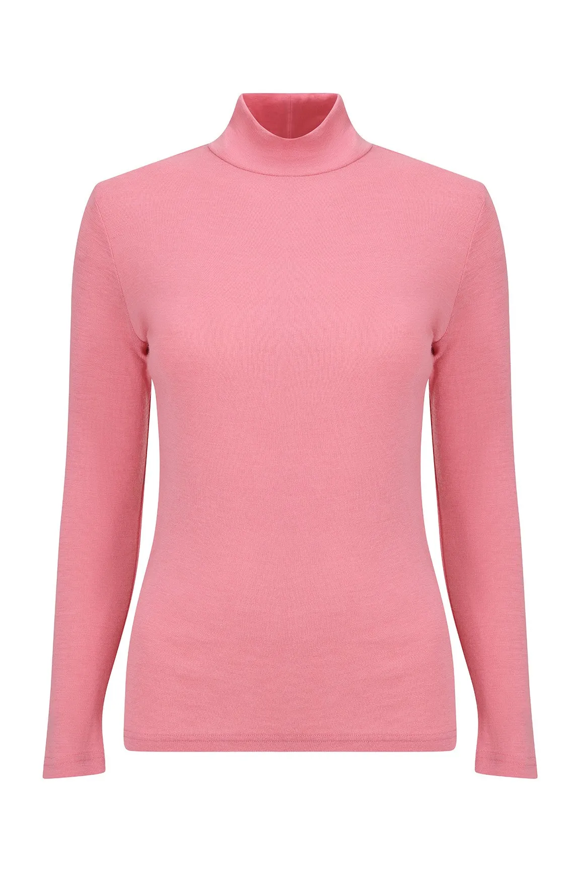 100% Merino Turtle neck Top | PETAL | 6512ZR