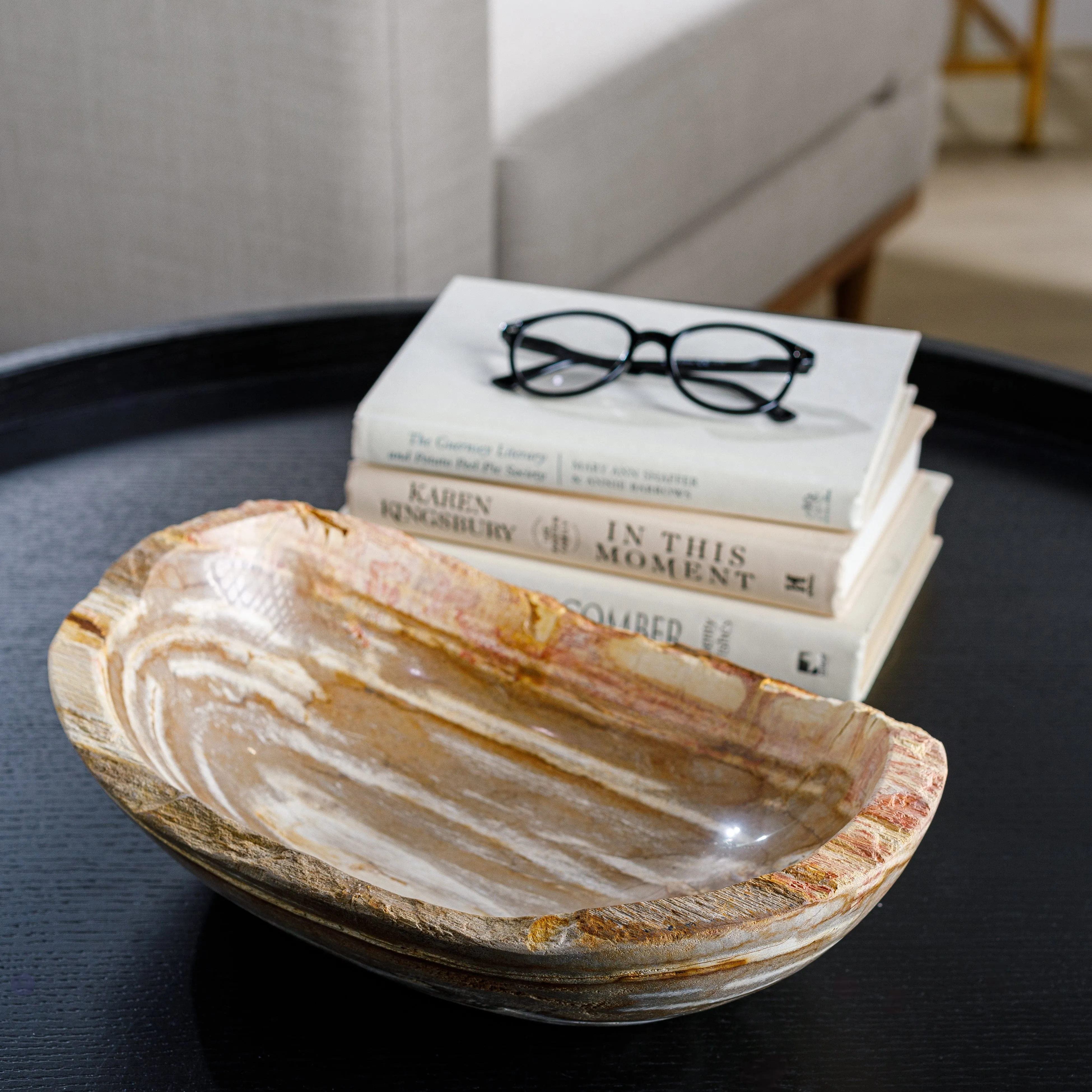 13 Brown Petrified Wood Bowl