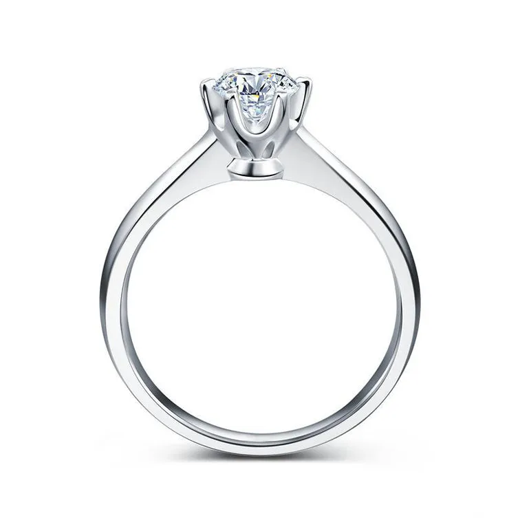 18CT White Gold Brilliant Cut Diamond Mount