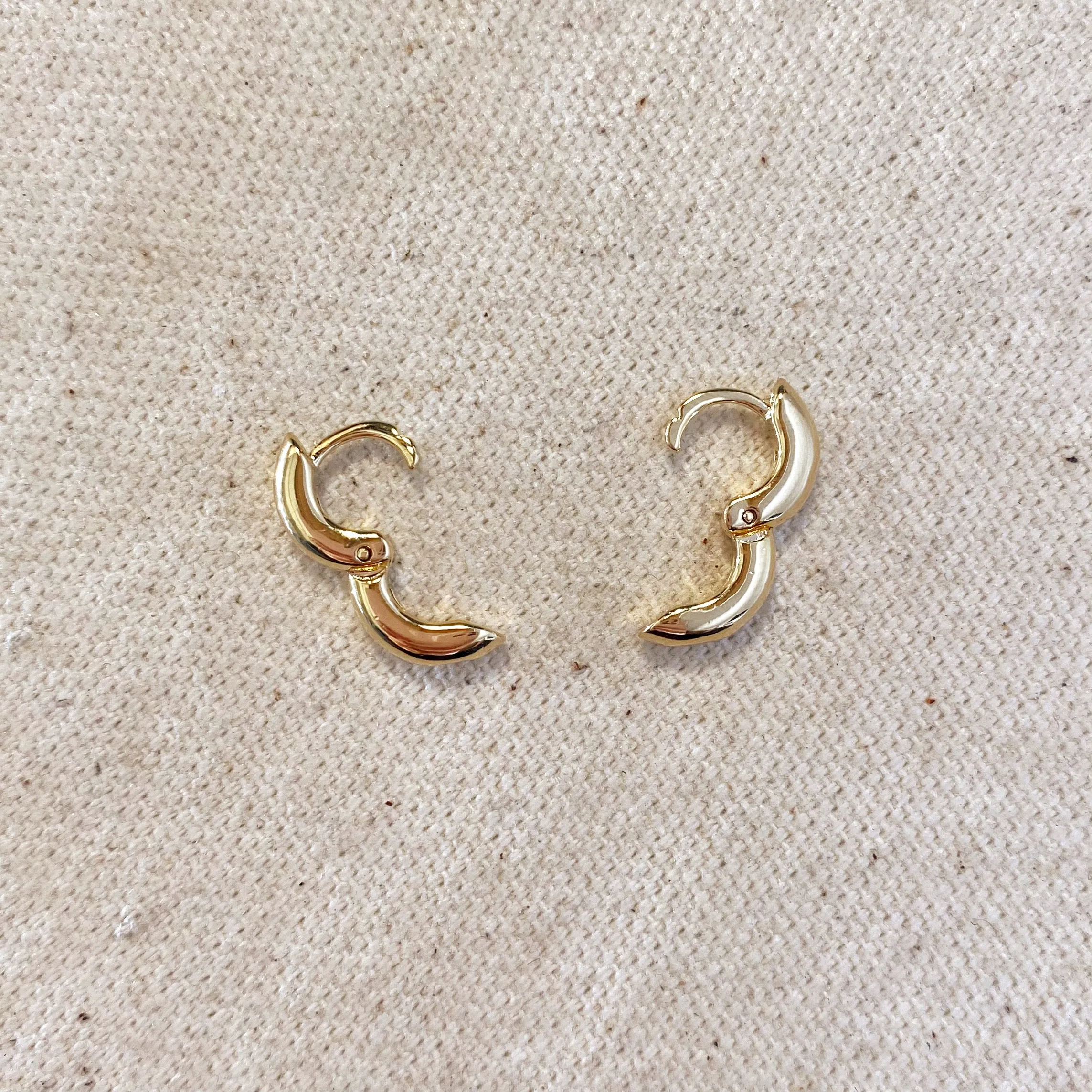 18k Gold Filled Mini Rounded Hoop Earring