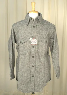 1950s Heather Gray Wool Shirt