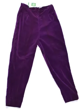 1950s Purple Velvet Ankle Pants