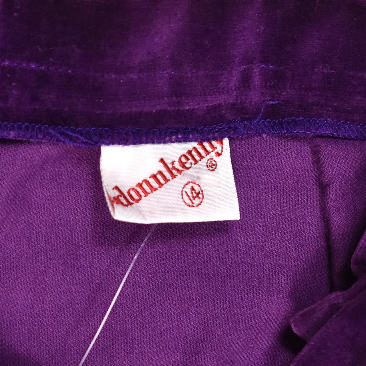 1950s Purple Velvet Ankle Pants