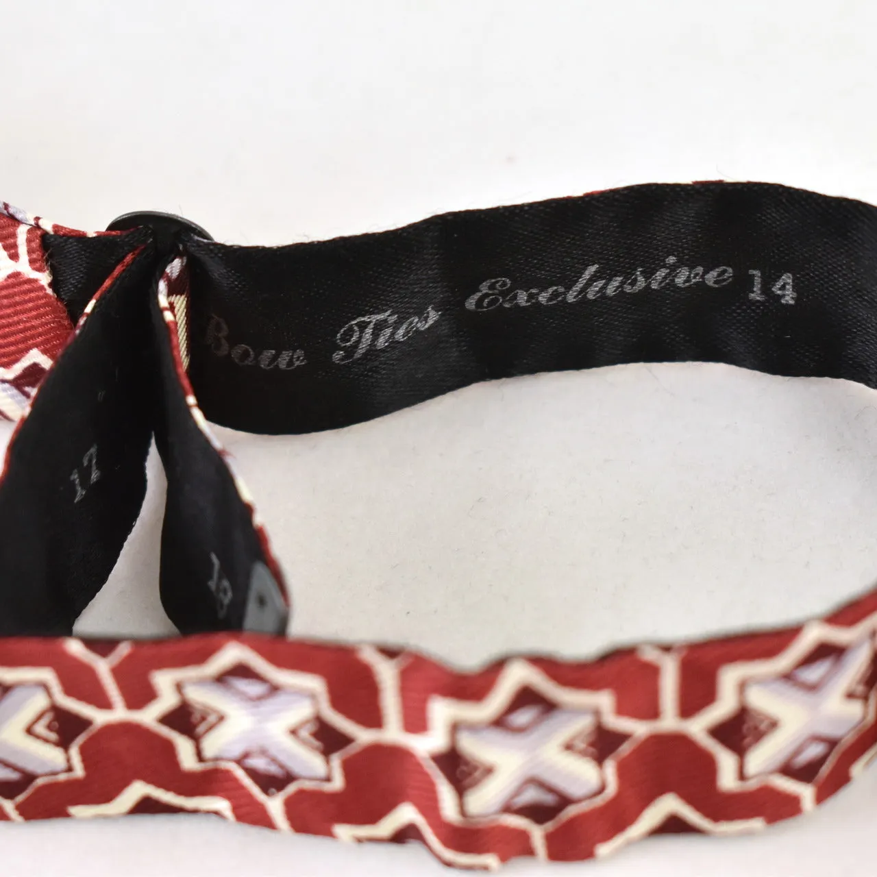 1950s Red Deco Squares Bow Tie