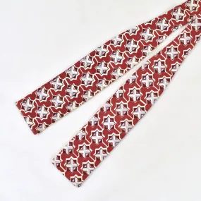 1950s Red Deco Squares Bow Tie