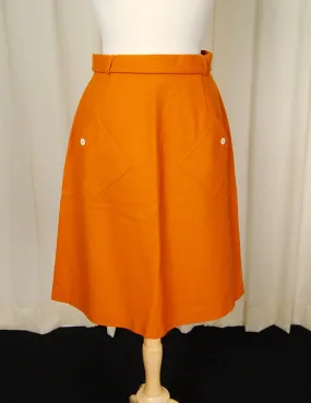 1950s Rust Pocket Skirt