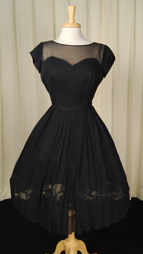 1950s Sheer Illusion Dress