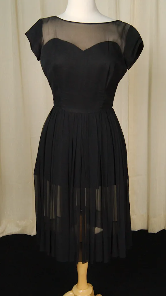 1950s Sheer Illusion Dress