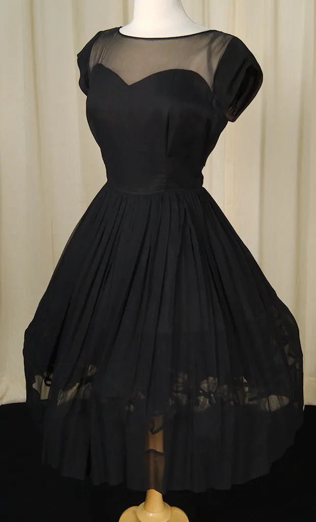 1950s Sheer Illusion Dress