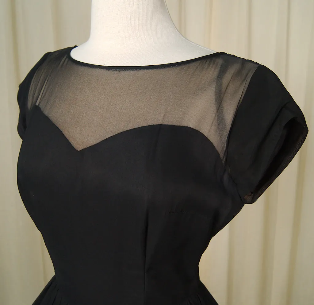 1950s Sheer Illusion Dress