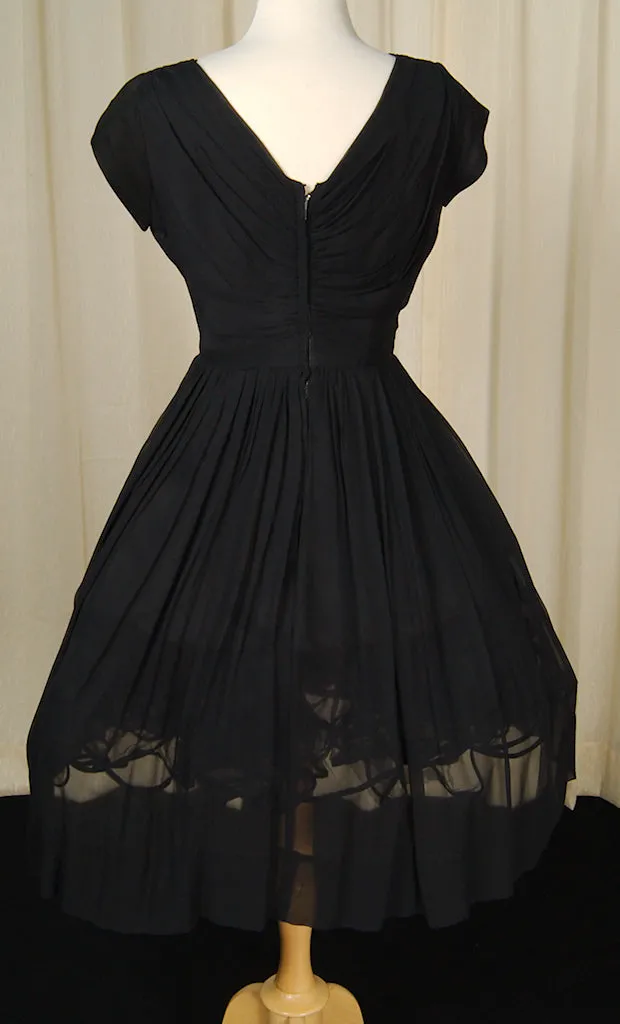 1950s Sheer Illusion Dress