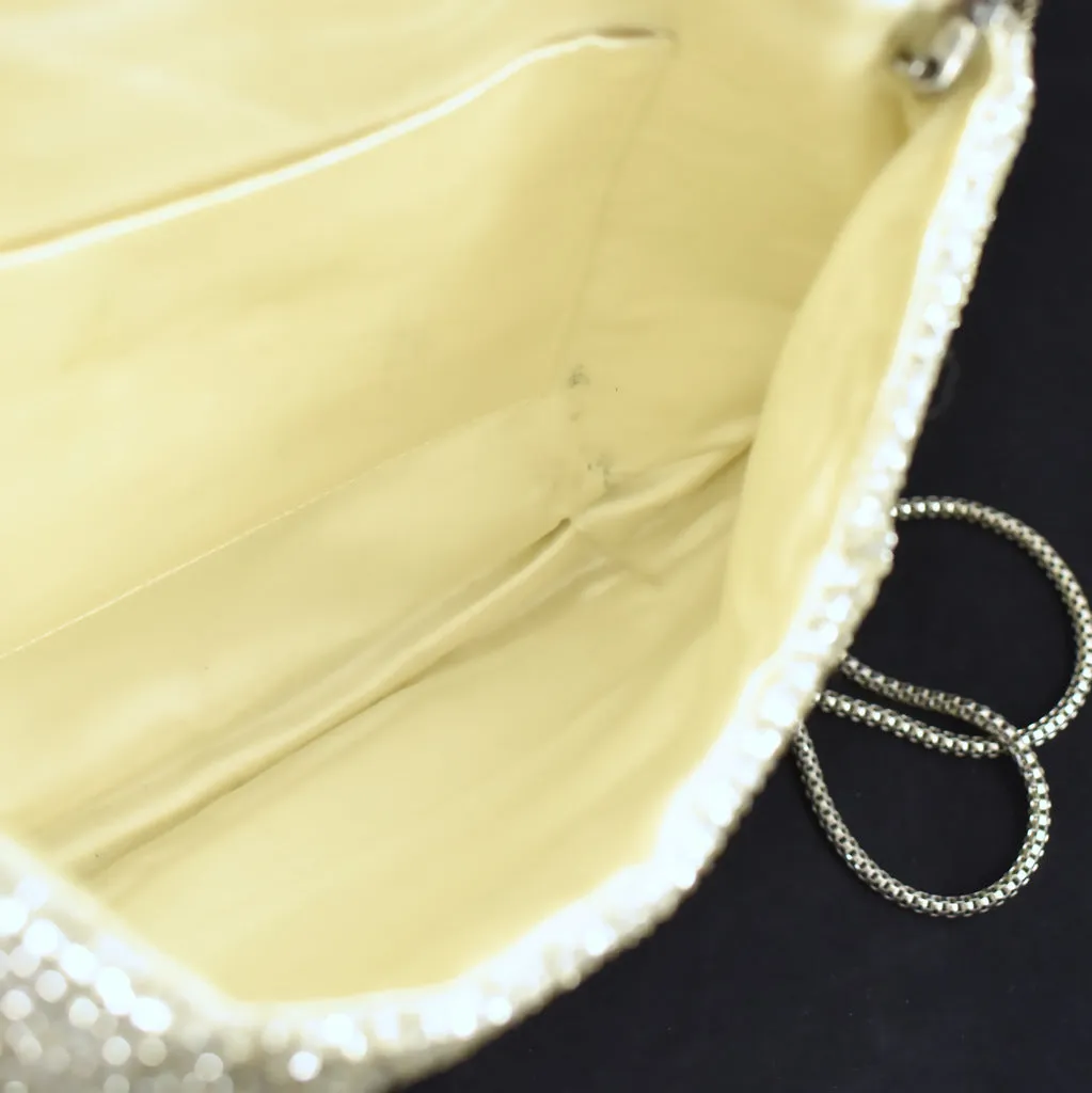 1950s Silver Beaded Handbag