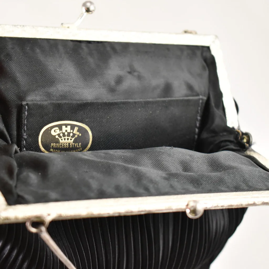 1950s Small Pleated Vintage Handbag