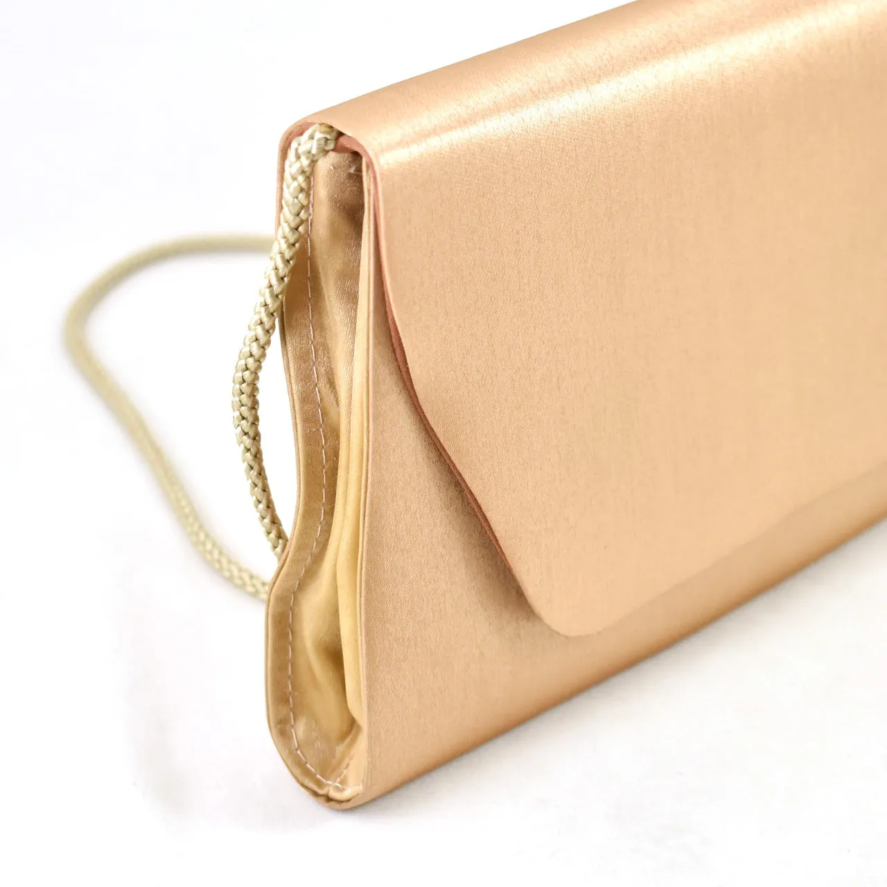 1950s Style Taupe Satin Handbag