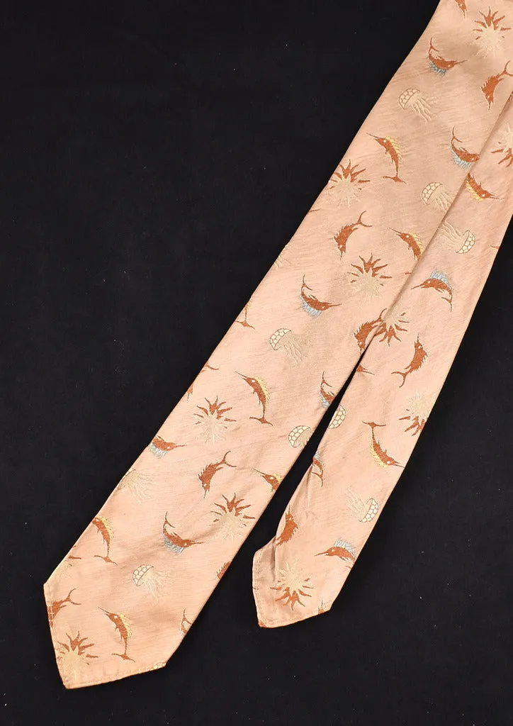 1950s Sword & Jelly Fish Vintage Tie