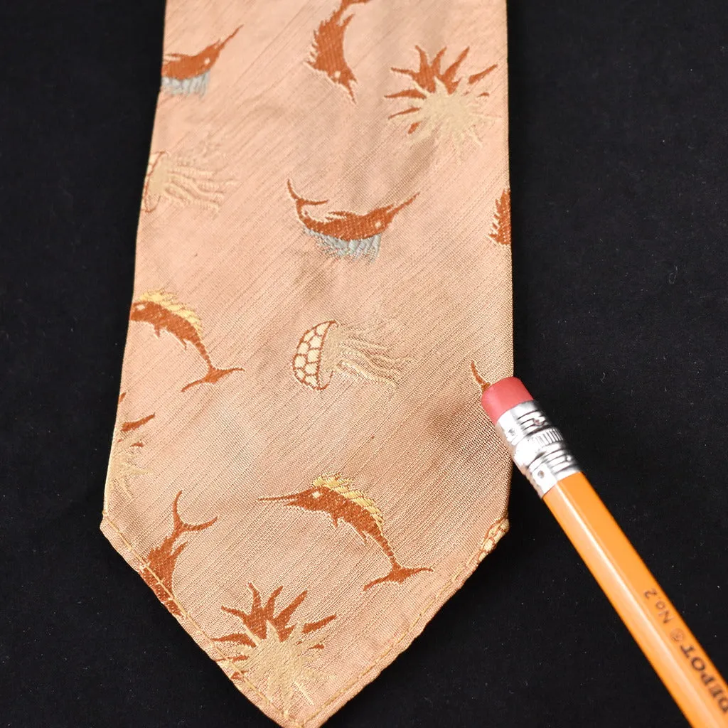 1950s Sword & Jelly Fish Vintage Tie