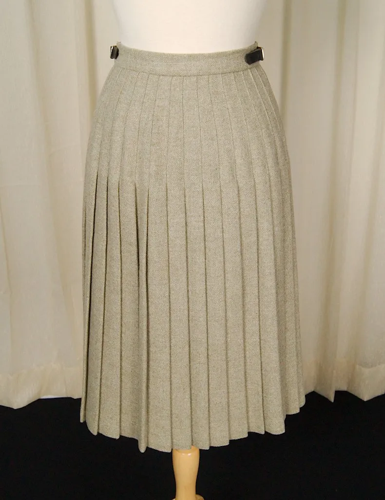 1950s Tan Kilt Skirt