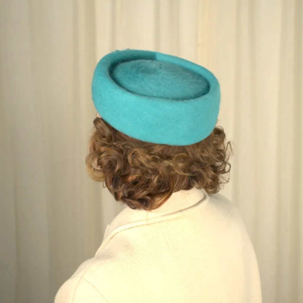 1950s Turquoise & Pearl Hat