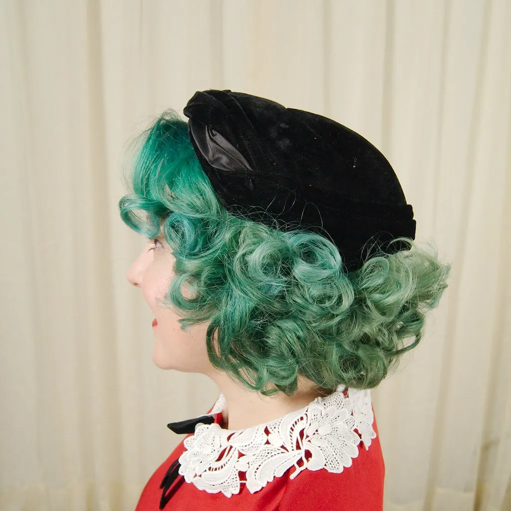 1950s Velvet & Pearl Hat