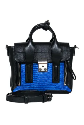 3.1 Phillip Lim - Bright Blue & Black Pashli Mini Satchel