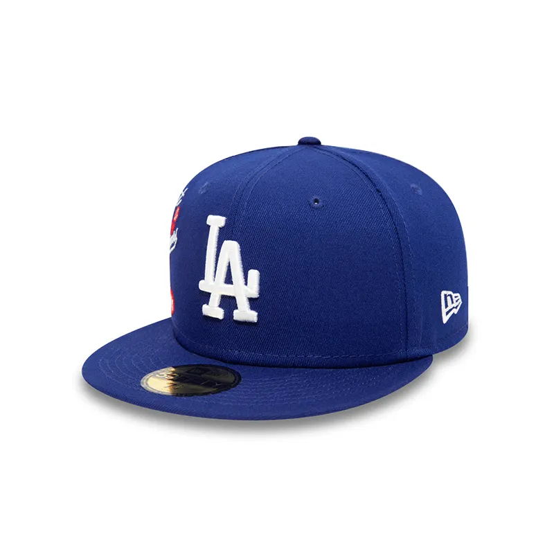 [60224637] Los Angeles Dodgers City Cluster Blue MBL 59FIFTY Men's Fitted Hat