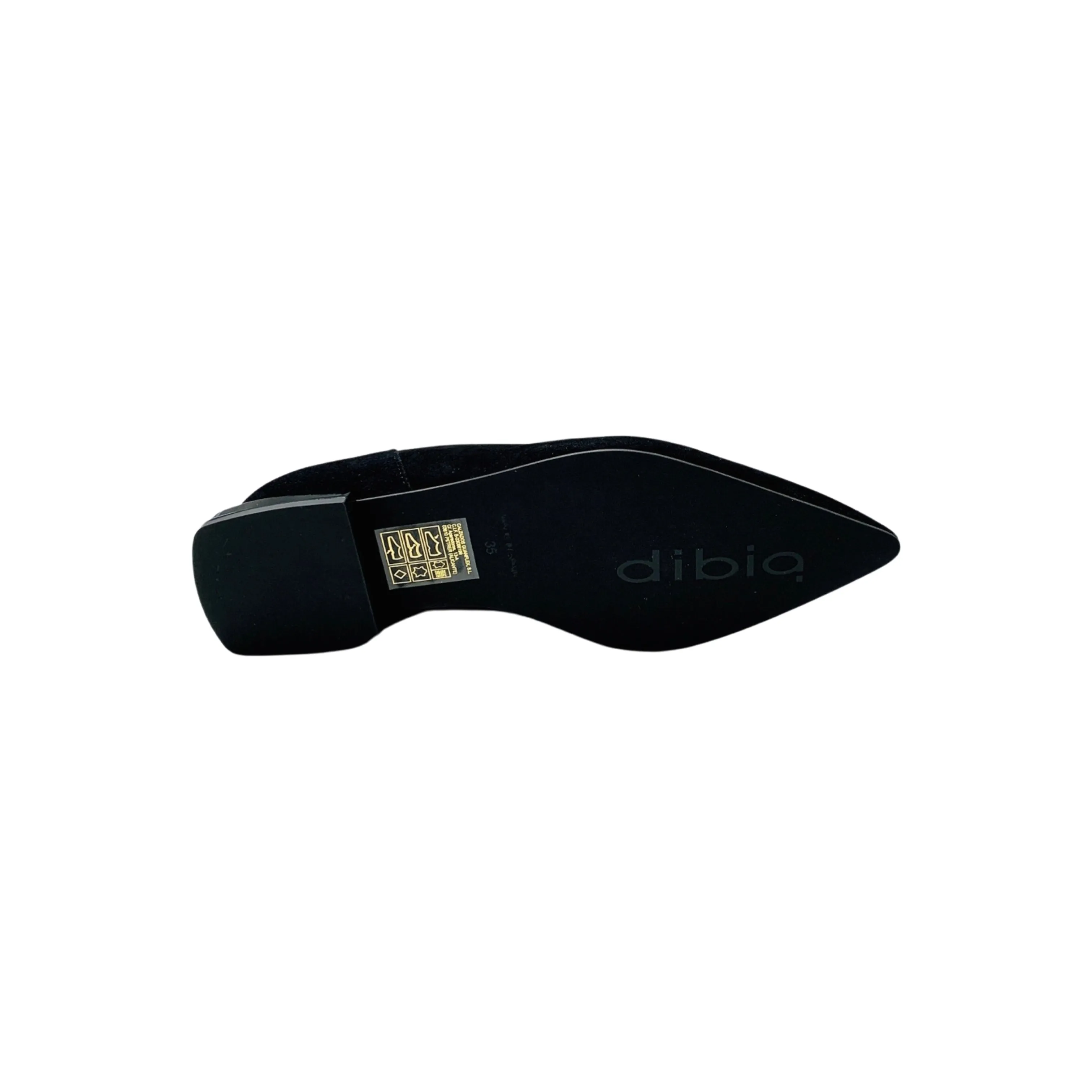 9034 Black Suede Flat