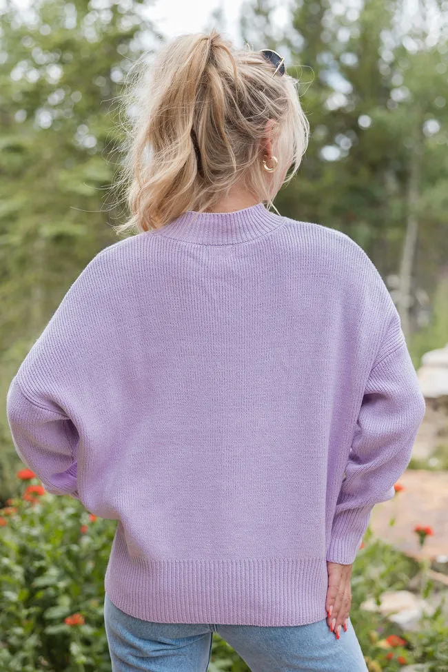 A Great Escape Lilac Oversized Sweater