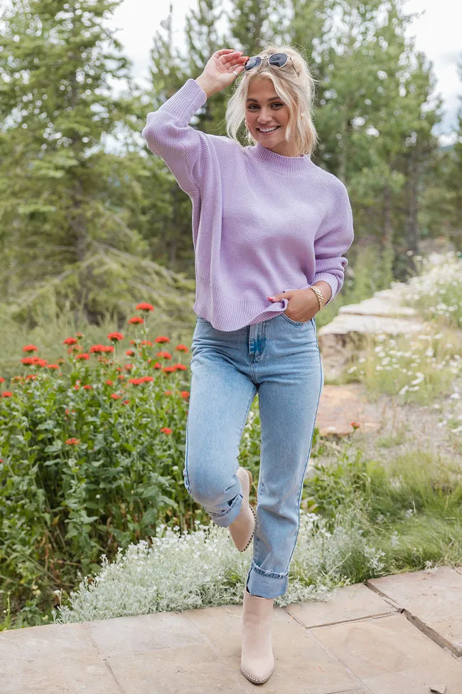 A Great Escape Lilac Oversized Sweater