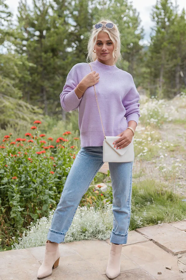 A Great Escape Lilac Oversized Sweater