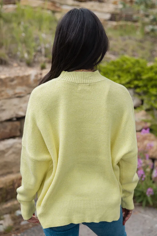 A Great Escape Yellow Oversized Sweater