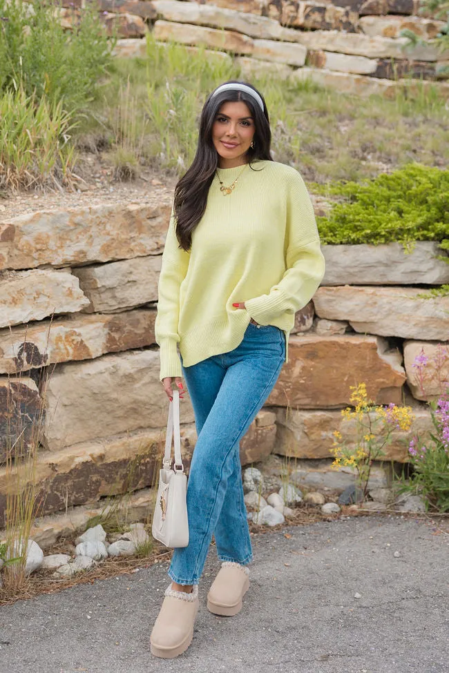 A Great Escape Yellow Oversized Sweater