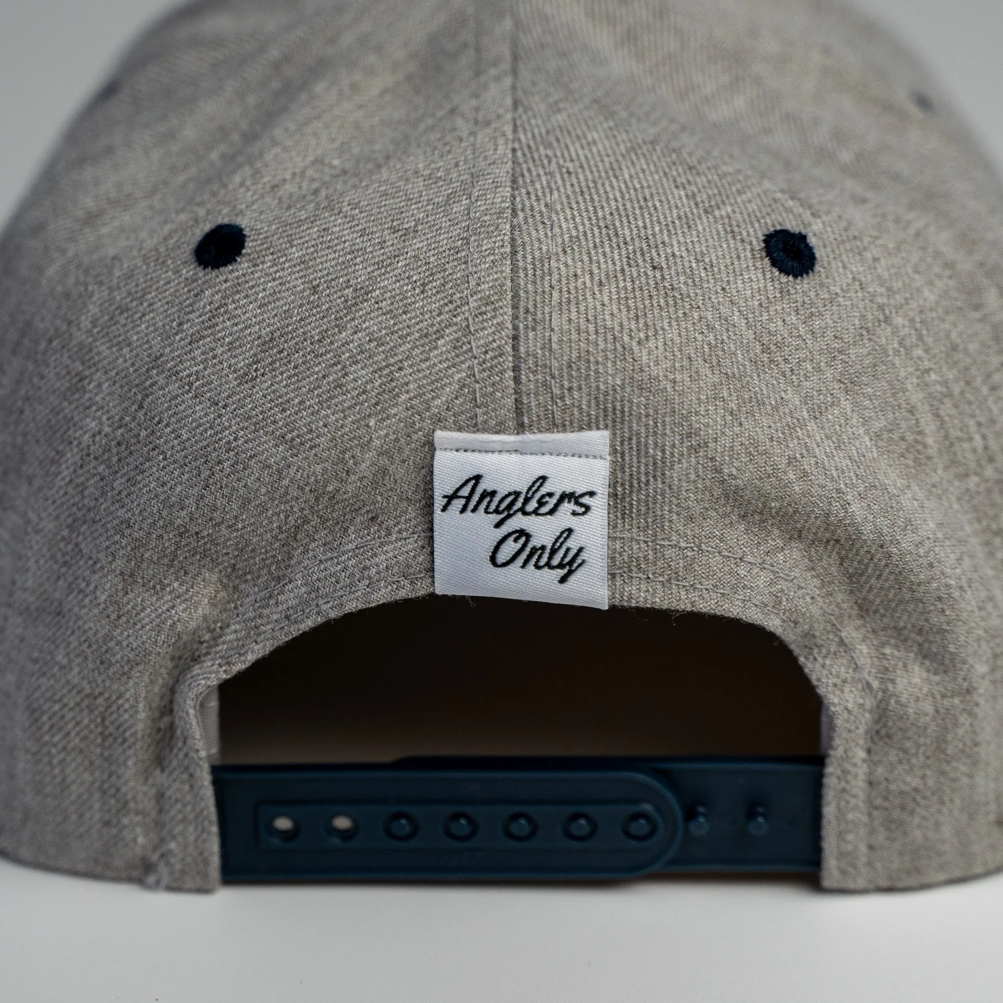 'A is for Anglers' Snapback - Heather & Navy