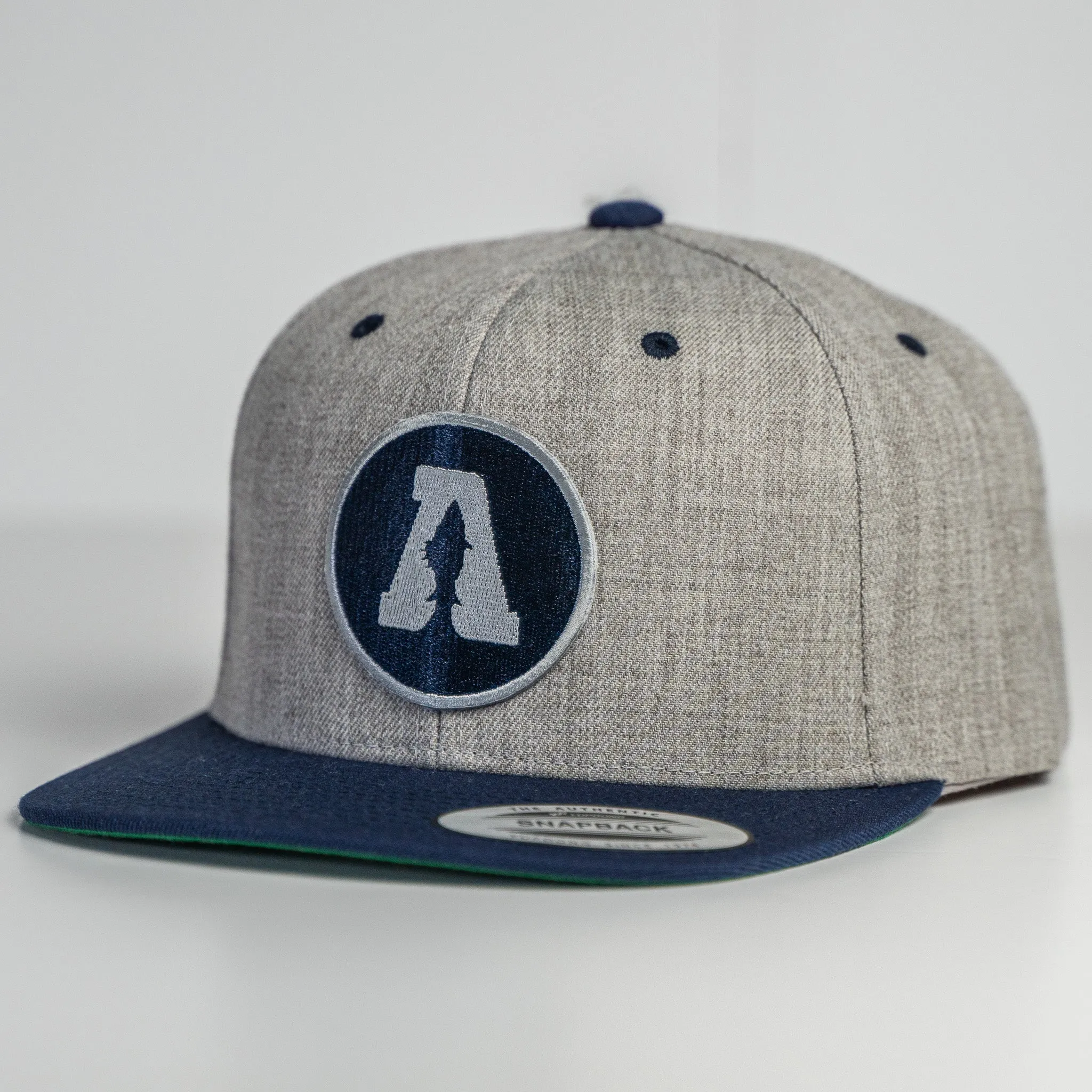 'A is for Anglers' Snapback - Heather & Navy