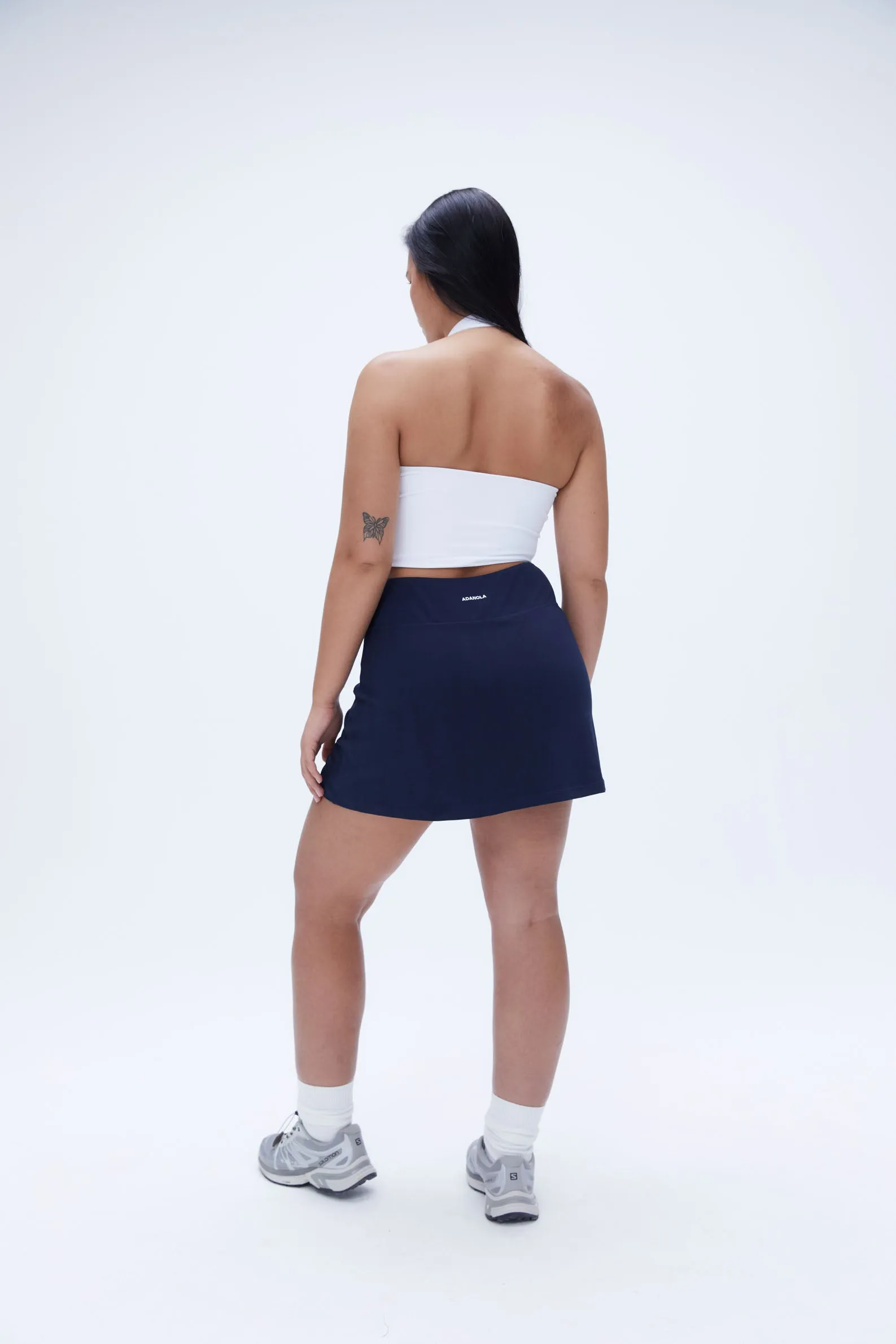 A-line Mini Skirt - Navy Blue