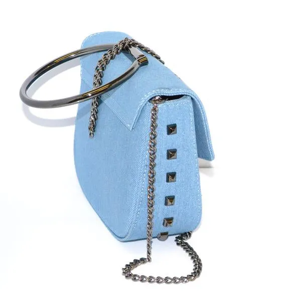 ABERMAIN - Women's Denim Chain Shoulder Bag & Evening Clutch Bag