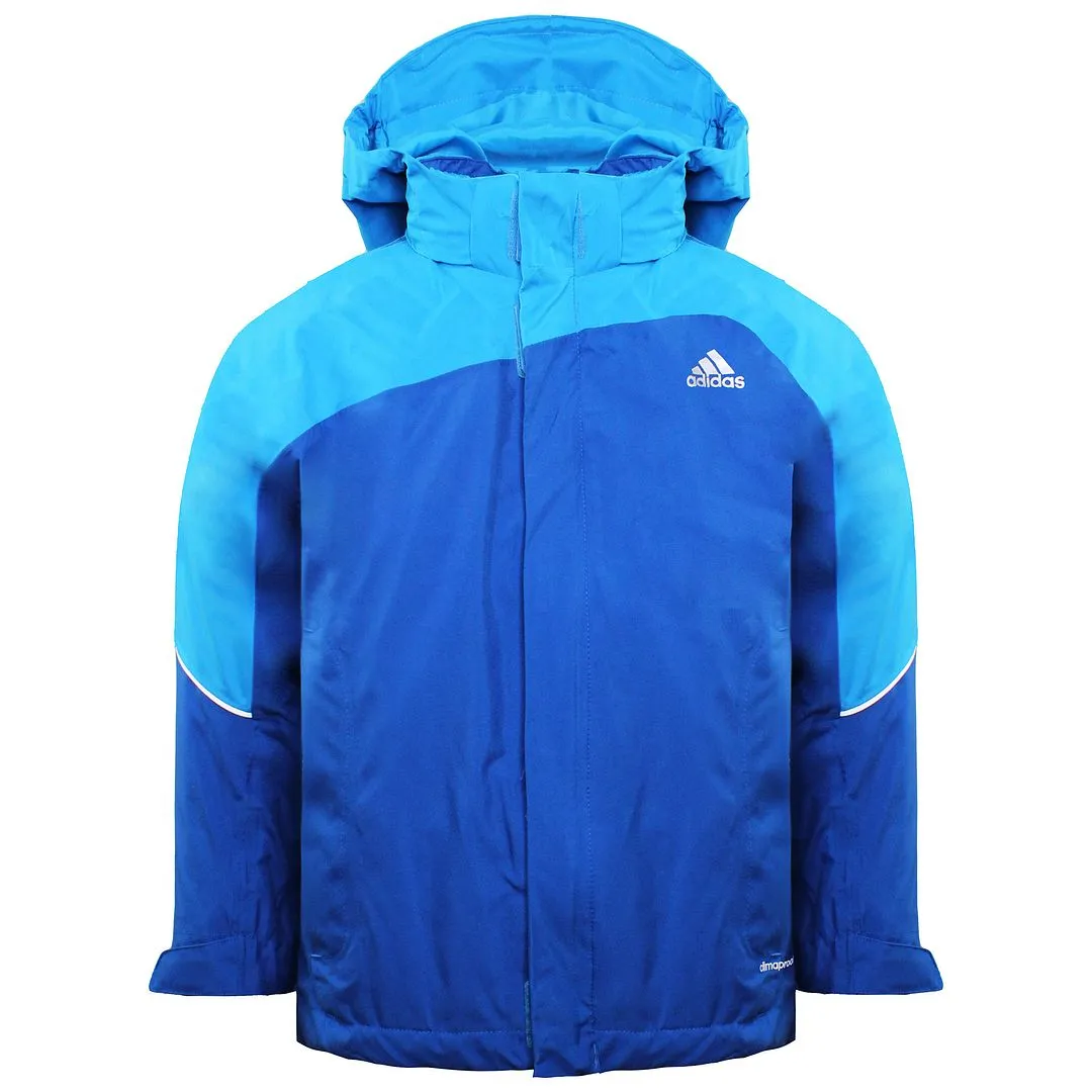 Adidas Clima Proof Kids Blue Waterproof Jacket