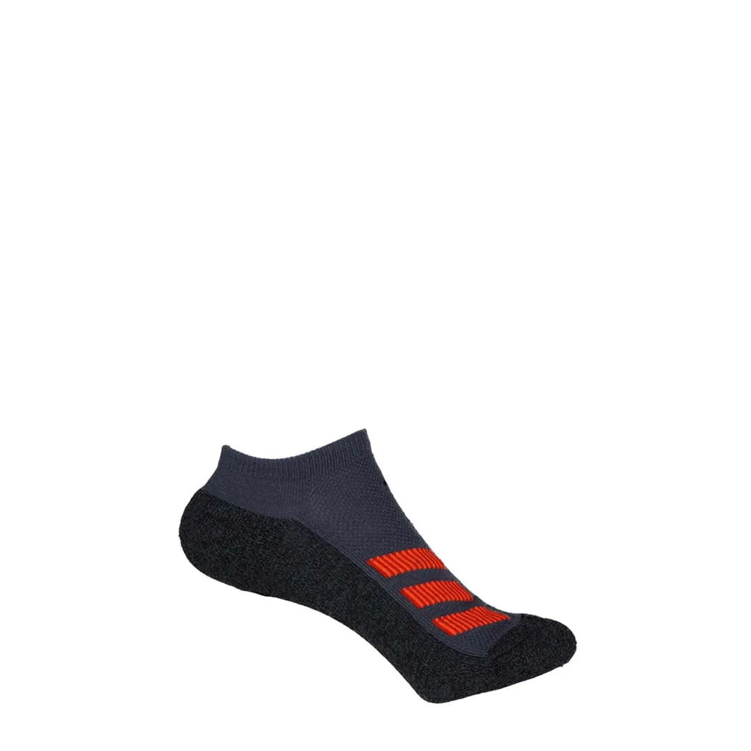 adidas - Kids' (Junior) 6 Pack Cushioned Angle Stripe No-Show Socks (GA5381)