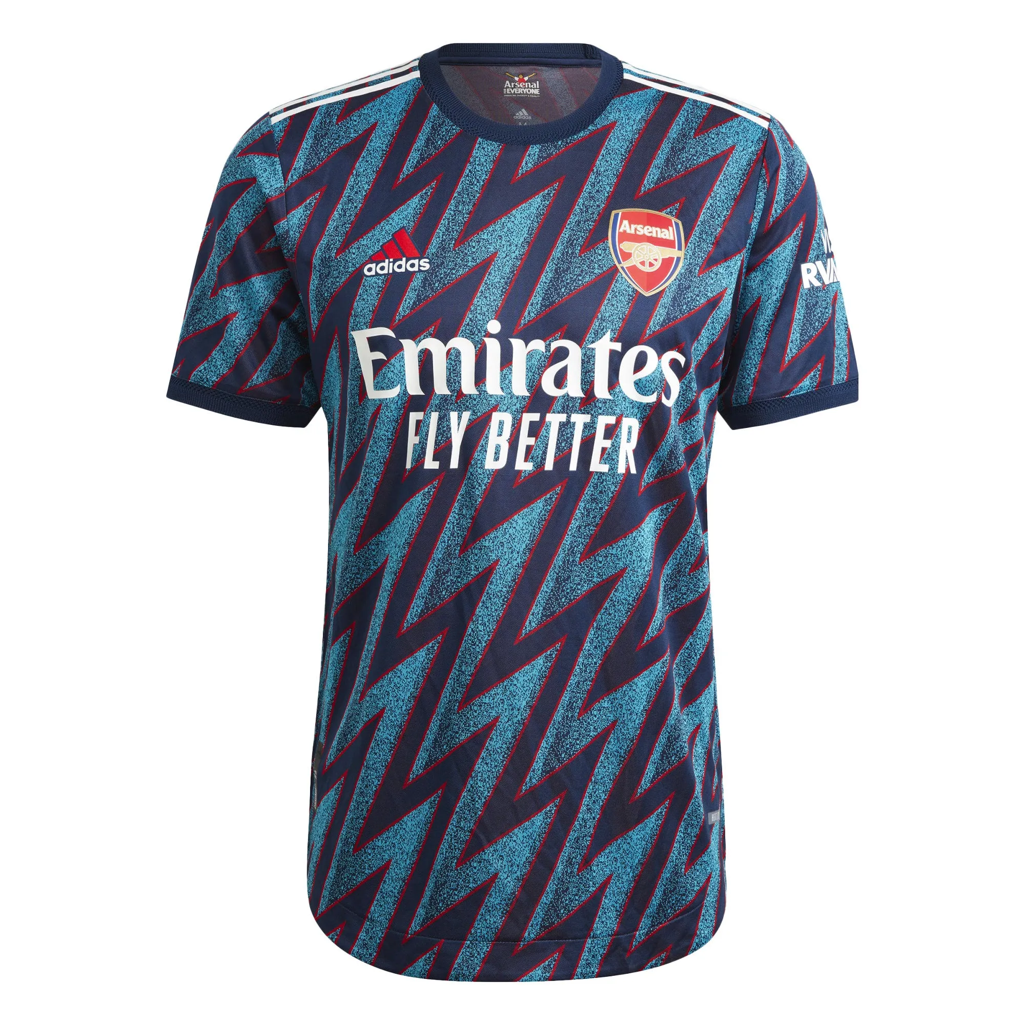 adidas Men's Arsenal 2021/22 Authentic Third Jersey Mystery Blue/White