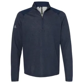 adidas Men's Collegiate Navy Heather Heather Quarter Zip