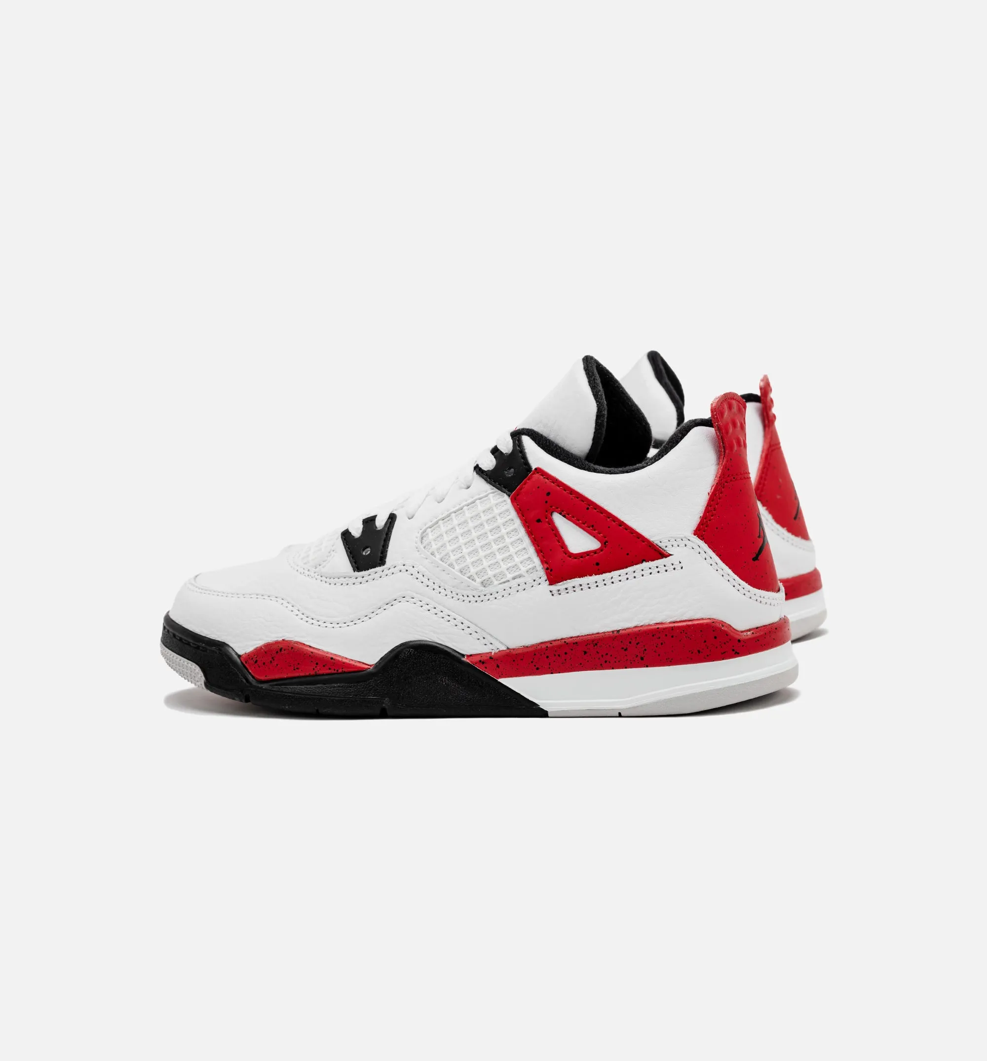 Air Jordan 4 Retro Red Cement Preschool Lifestyle Shoe - White/Red Free Shipping