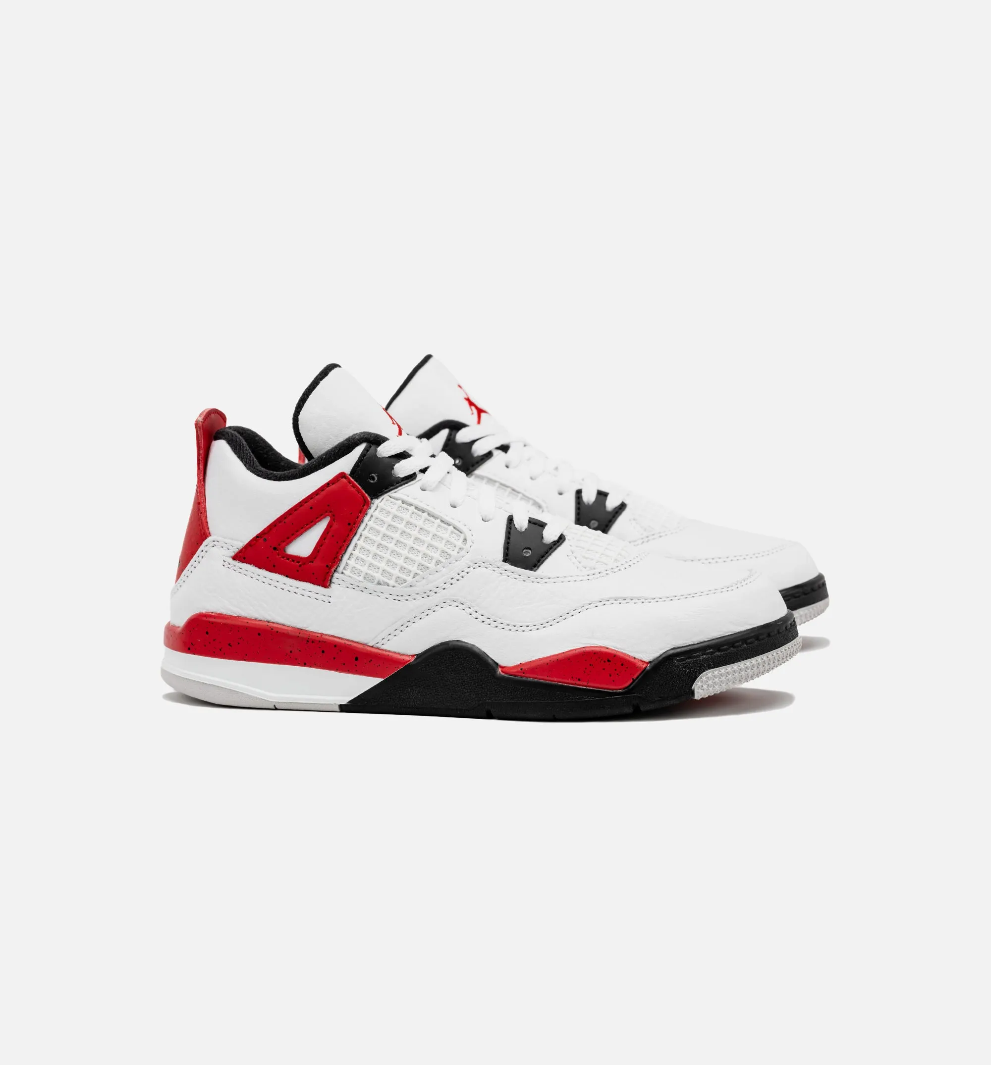 Air Jordan 4 Retro Red Cement Preschool Lifestyle Shoe - White/Red Free Shipping