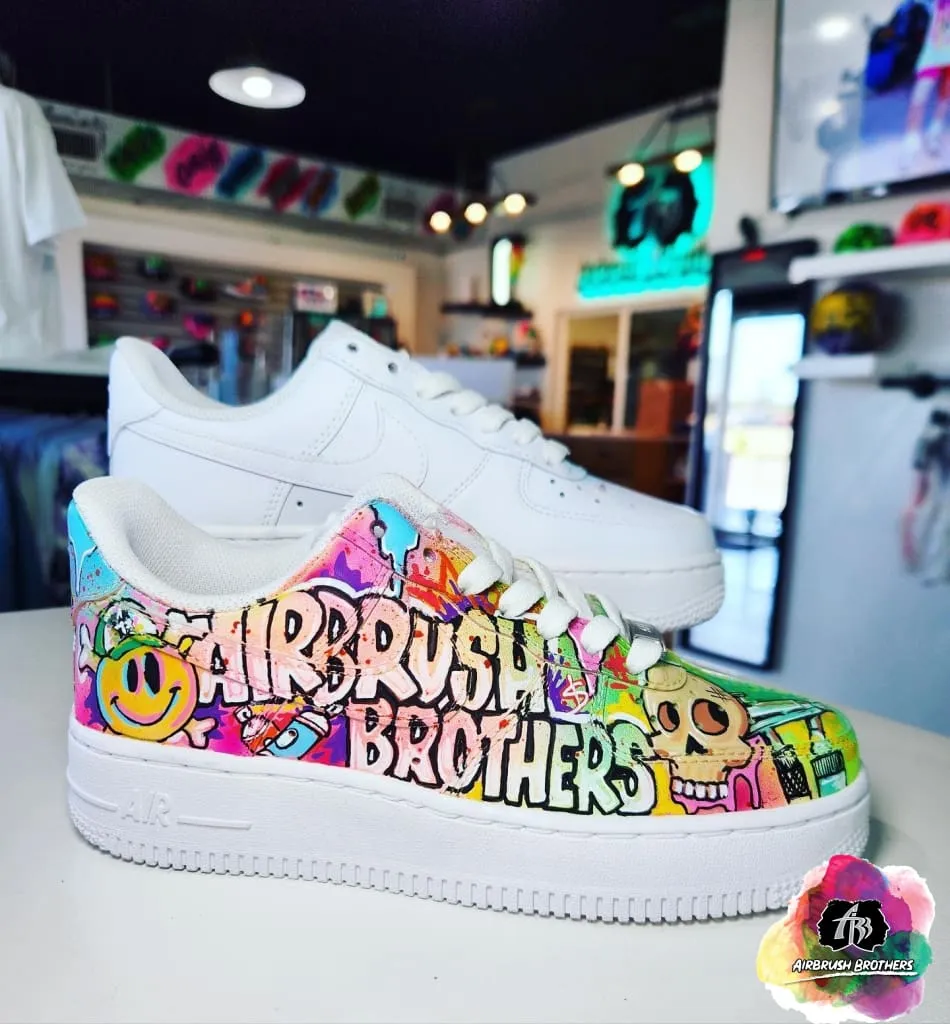 Airbrush Custom Fun Graffiti Shoe Design