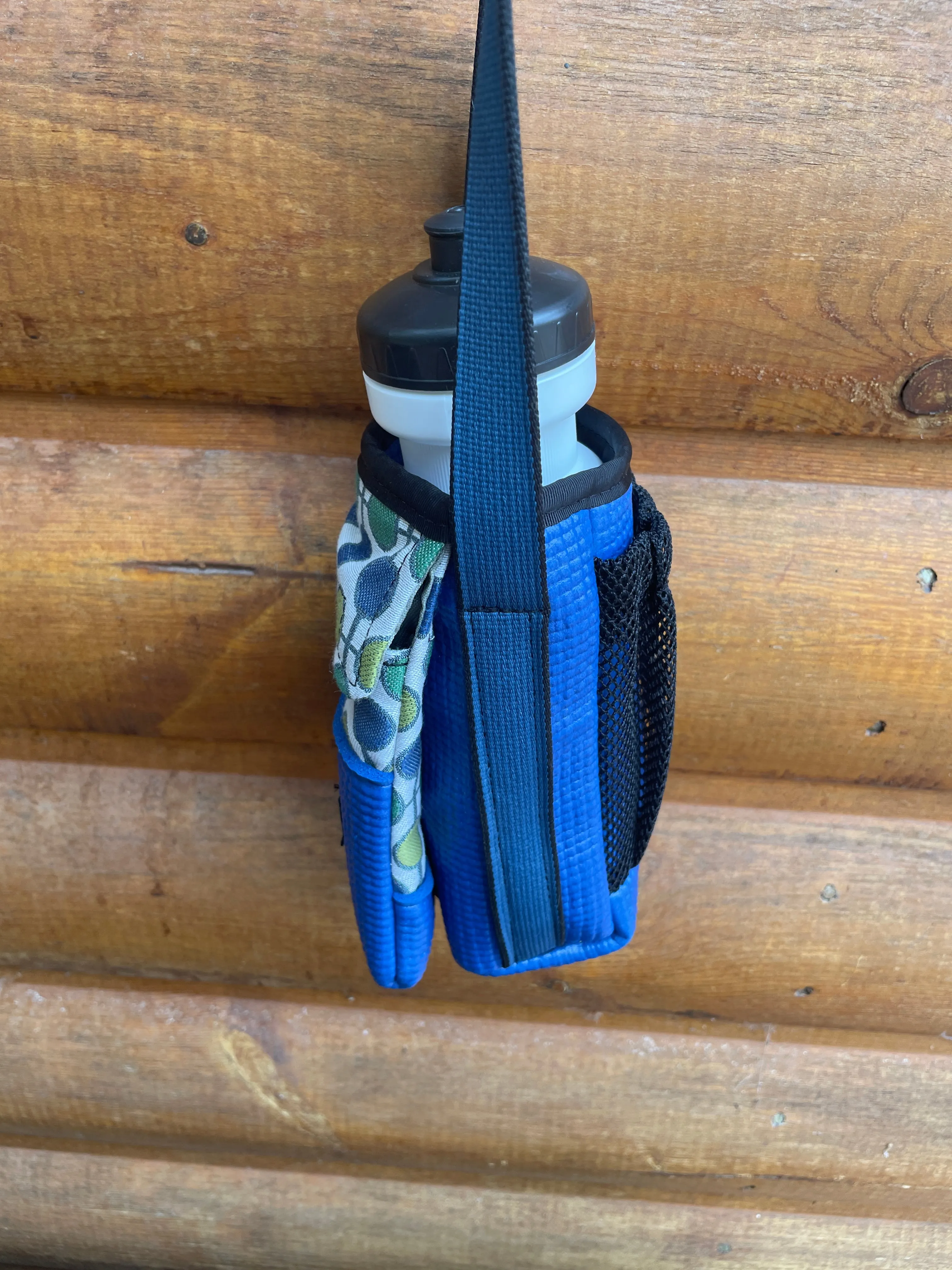 Ajax Blue Water Bottle Holder Purse-Multi Color dots