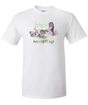 Alaskan Malamute - Who's A Happy Dog - T-Shirt