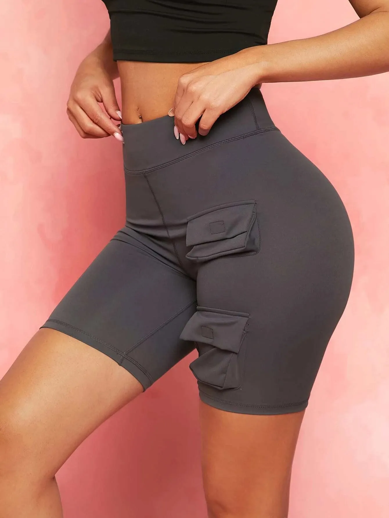 Alexandra Flap Pocket Workout Shorts