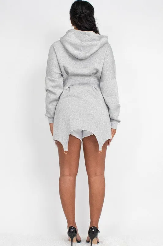 All Casual - Gray Hoodie Dress