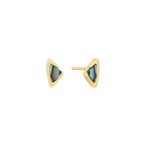 Ania Haie Gold Arrow Abalone Stud Earrings